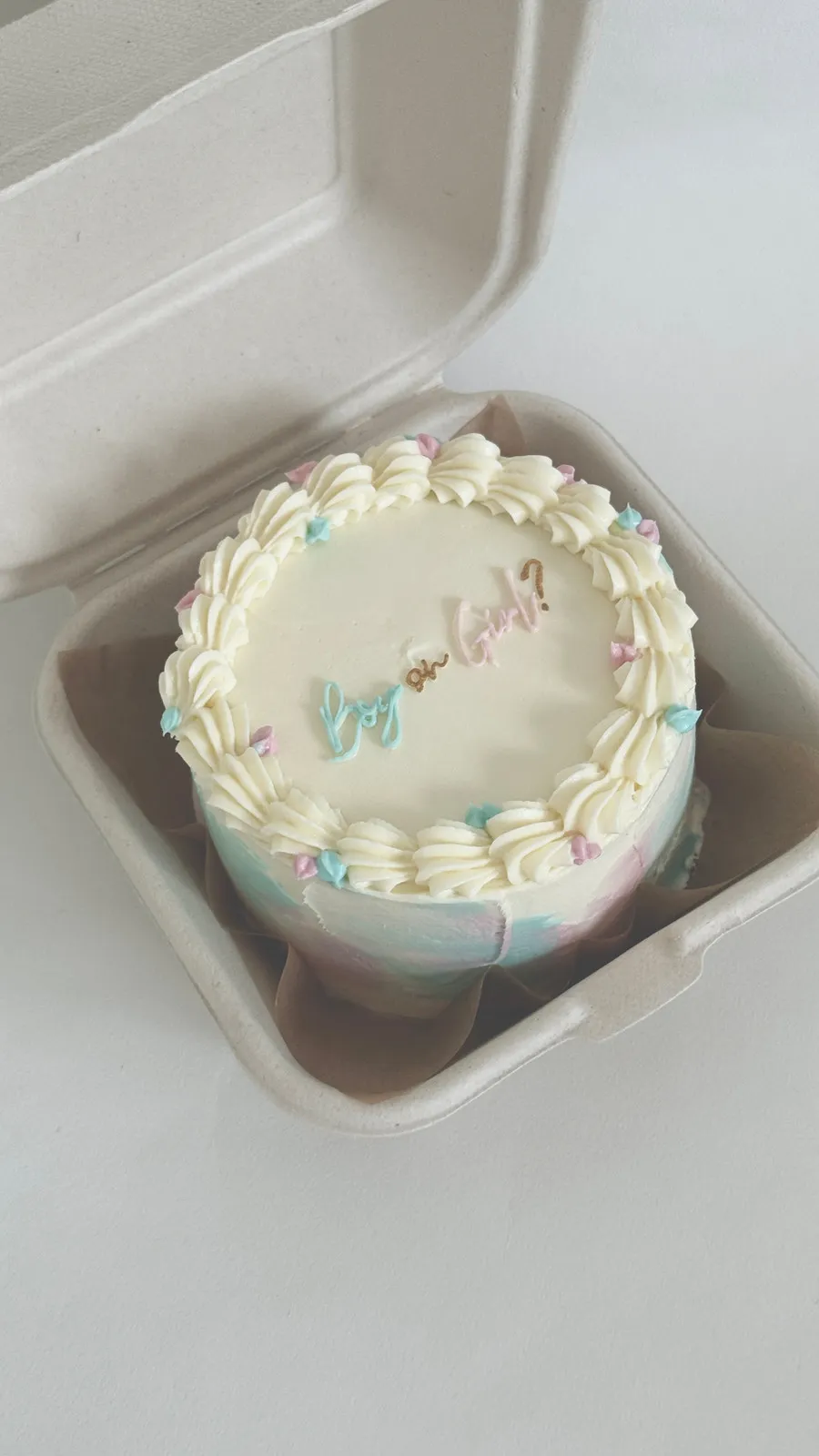 Gender Reveal 'Boy or Girl' Cake